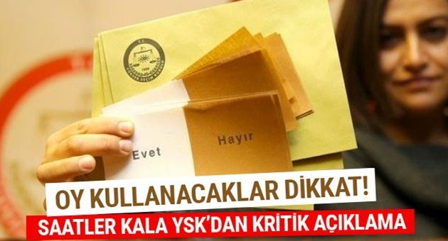 YSK'dan Son Dakika Açıklaması!
